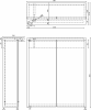 Aqualine KAWA STRIP galerka s LED osvětlením 60x70x22cm, dub emporio WGL36S