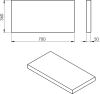 Sapho AVICE deska pod umyvadlo 70x36cm, tl.5cm, dub Rover AV0764