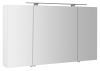 Sapho RIWA galerka s LED osvětlením, 3x dvířka, 121x70x17cm, bílá lesk RIW120-0030