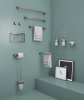 Gedy PIRENEI WC štětka závěsná, mléčné sklo, gun metal PI330381