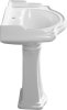 Kerasan RETRO universální keramický sloup k umyvadlům 56, 69, 73cm, bílá 107001