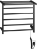 Sapho ELZOR elektrický sušák ručníků 500x470 mm, 60 W, černá mat EB510