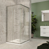Mereo Kora Lite sprchový set: sprchový kout 90x90x185 cm, chrom ALU, sklo čiré, 90 cm, vanička, sifon CK34123ZH
