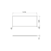 Sapho LOREA deska Rockstone 121x1, 2x52, 5cm, bílá mat LE120-0101