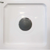 Mereo Sprchový box, čtvercový, 90cm, satin ALU, sklo Point, zadní stěny bílé, SMC vanička, se stříškou CK34122KBSW