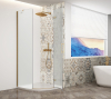 Gelco TRINITY GOLD MATT čtvrtkruhový sprchový kout 900x900mm, matné sklo, pravé GT6590MR-G