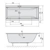 Polysan CLEO SLIM obdélníková vana 150x75x48cm, bílá 27611S