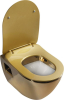 CREAVIT PAULA WC sedátko, SLIM, Soft Close, zlatá KC0903