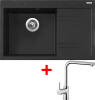 Granitový dřez Sinks RIM 780 L Granblack + Elka G5430