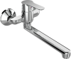 Mereo Dřezová nástěnná baterie, Zuna, 100 mm, s ramínkem plochým rovným 160 mm, chrom CB302A02Z
