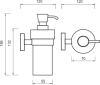 Nimco UNIX Dávkovač tekutého mýdla skleněný, pumpička plast UN 13031W-26