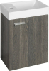 Aqualine ZOJA skříňka s keramickým umyvadlem 40x22 cm, mali wenge 51049MW-02