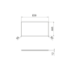 Sapho Deska Rockstone 830x12x445mm, bílá mat DTR83-0101