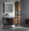 Sapho SKARA skříňka 35x171x32cm, 2x dvířka, levá/pravá, černá mat/dub Collingwood CG010-1919