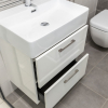 Mereo Leny, koupelnová skříňka s keramickým umyvadlem 60 cm, bíla, nové madlo CN811N
