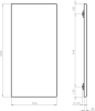 Sapho ENIS koupelnový sálavý topný panel 600W, IP44, 590x1200 mm, černá mat RH600B