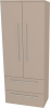 Mereo Bino, koupelnová skříňka vysoká 163 cm, dvojitá, Multidecor, Šedý kámen CN699SEKA