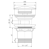 Aqualine Umyvadlová výpust 5/4“, click-clack, velká zátka, 30-45mm, tmavý bronz TF7001A