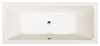 Polysan KRYSTA obdélníková vana 180x80x39cm, ivory 71710.40