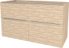 Mereo Mailo, koupelnová skříňka 121 cm, chrom madlo, Multidecor, Blonde Liberty Elm CN593SBLE1