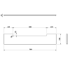 Sapho PONTE police Rockstone 760x12x150mm, bílá mat RS007
