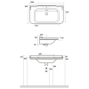 Kerasan WALDORF keramické umyvadlo 120x55cm, bílá 4144K1