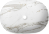Sapho CALEO keramické umyvadlo na desku, 60x42cm, bianco carrara CA590BC