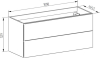 Mereo Aira, koupelnová skříňka 101 cm, Multidecor, Dark Rockford Hic CN792SDRH1