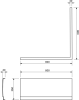 Polysan VISLA panel rohový, 80x80x36cm, pravý 30348
