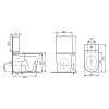 Bruckner LEON WC kombi, Rimless, spodní/zadní odpad, bílá 201.437.4