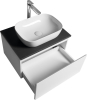 Aqualine ALTAIR skříňka s deskou 62, 5 cm, bílá/antracit břidlice AI267-03