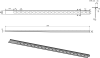 Sapho Spádová lišta, pravá, výška 10mm, délka 1000mm, černá mat SPD10B-P