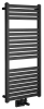 Aqualine TONDI otopné těleso rovné 450x970 mm, středové připojení, černá mat DT456T