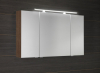 Sapho MIRRÓ galerka s LED osvětlením, 3x dvířka, 120x70x16cm, borovice rustik MC121-0016
