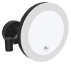 Sapho X-ROUND BLACK kosmetické zrcátko závěsné LED, Ø 200mm, černá mat XR016B