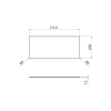 Sapho CIRASA deska Rockstone 111x1, 2x47cm, bílá mat CRR111-0101