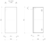 Sapho ESPACE skříňka 35x78x32cm, 1x dvířka, levá/pravá, dub stříbrný ESC630-1111