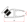 Gelco Set magnetických těsnění 45°pro sklo 8mm a profil , 2000mm NDGD03