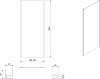 Aqualine AMADEO boční stěna 800 mm, sklo Brick BTP80