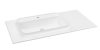 Sapho BRAHEA umyvadlo 101x51, 5cm, (80+20cm) levé, bílá mat BL101-80L