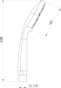 Aqualine Ruční masážní sprcha, 3 režimy sprchování, průměr 100mm, ABS/černá mat SC106