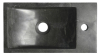Sapho BLOK kamenné umývátko 40x22cm, baterie vpravo, antracit 2401-28