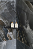 Sapho ABELINE rohová police rockstone 250x250mm, black attica AE250-0598