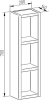Mereo Aira, koupelnová skříňka 20 cm, horní, policová, Multidecor, Light Select Walnut CN796SLSW1