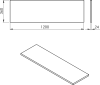 Sapho PLATO deska Rockstone 1200x24x360mm, bílá mat PL126-0101