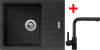 Granitový dřez Sinks PERFECTO 650 Metalblack + ENIGMA S Černá matná G24974