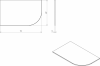 Sapho PULSE deska Rockstone 757x12x462mm, levá, bílá mat BM750-0101