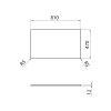Sapho Deska Rockstone 81x1, 2x47cm, bílá mat CRR081-0101