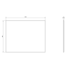 Sapho SKARA deska Rockstone 595x12x470 mm, bílá mat CG022-0101