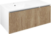 Sapho LOREA skříňka s umyvadlem 101x46x51, 5cm (70+30cm), levá, dub alabama/bílá mat LE070-2231-L-02